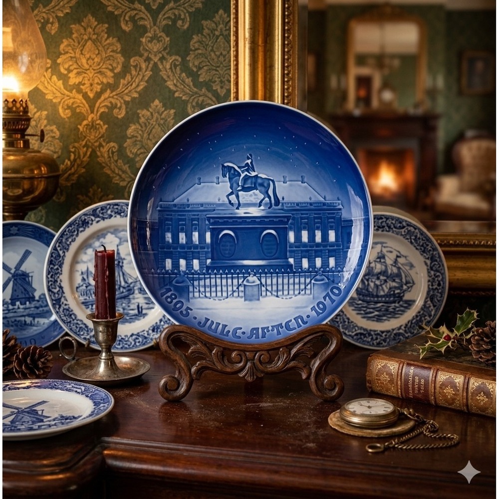 Bing & Grondahl 1970 Christmas Plate Amalienborg The Royal Palace B&G Denmark